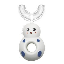 U 자형 칫솔 어린이 공룡 수동 실리콘 안전 치아 만화 패턴, [05] C for 2-6 years old