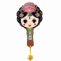 한국산 왕비 신부 태극여인 큐빅 메탈 손거울 외국인선물 외국인 여자친구선물 전통기념품 공예품 유학생 홈스테이선물 souvenir from South Korea, 1개, 신부(bride)