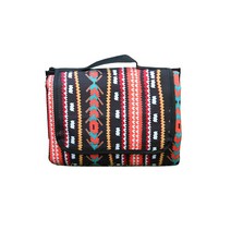 와이홈 휴대용 양면 방수 에스닉 텐트 캠핑 피크닉 매트 돗자리, 블랙