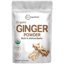 정품 유기농 생강 가루 0.9kg(2파운드) (907.2g(32온스)) 훌륭한 맛과 고향 정착하지 않고 더 나은 믹싱을 위한 미세 루즈 파우더 요리 베이킹 차 등에 적합
