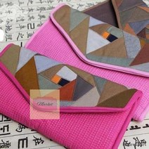 패치무늬_누빔지갑_/_전통_설지갑_어버이날_용돈_박스_봉투_돈봉투_장지갑_설날_명절_추석_선물_한국_외국인_기념품_한복_(#복사) 62D2, 패치무늬 누빔지갑- 그레이