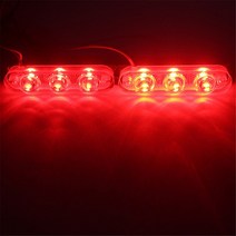 램프 경찰 조명 Led 3 LED 자동 플래시 스트로보 스코프 스트로브 라이트 주차 신호 성 노출증 비상 경고, [02] 3 LED Red