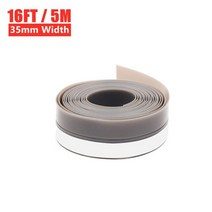 5M 도어 하단 씰 스트립 방음 스트립 방풍 바람 및 방수 테이프 자체 접착 실리콘 테이프 스트립, 35mm 그레이