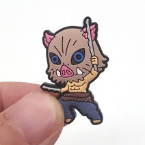 강아지 크록스 신발 일본 애니메이션 DIY 구두 참 만화 캐릭터 PVC 액세서리 악어 나막신 샌들 장식 버클 핀 어린이 선물 1 개, 한개옵션1, [01] 1