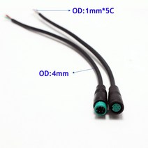 배달전기자전거 2Pcs M8 2 3 4 5 6 핀 전기 자전거 플러그 커넥터 배선 라인 스쿠터 브레이크 케이블 Pluge, 01 1 Male 1 Female, 01 2Pin