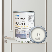 삼화페인트 아이럭스 멀티 에그쉘 1L 생활방수 방문 욕실문 화장실문 몰딩 싱크대 친환경 수성 프리미엄 페인트, 6. 모닝 듀 1L