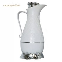 아랍어 스타일 00ml 단열 주전자 유리 라이너 진공 플라스크 24 시간 홈 호텔 보온병 병, 02 silver-white_01 701-800ml
