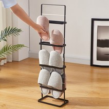 슬리퍼거치대 실내화걸이 현관 거치대 슈즈렉 슬리퍼 정리 신발 수납, 1개, 3단 양면 화이트