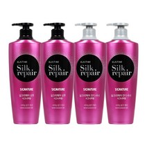 엘지생활건강 엘라스틴 실크리페어 샤이닝 샴푸2개+린스2개 시그니처, 1세트, 550ml