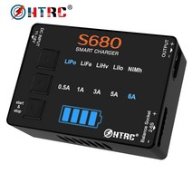 충전기 밸런스 초고속 HTRC S680 미니 스마트 배터리 AC DC 80W 6A RC Lipo Life LiHv Lilon NiMh, 1.No adapter - US PLUG
