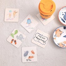 내가 만든 사각 컵받침 -10개- 종이티코스터