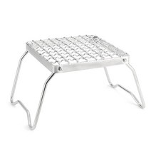 다용도 접이식 캠핑선반 감성차박 쉘프 테이블 Stainless Steel Foldable Camping Grill Multifunctional G, 한개옵션0