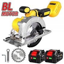 원형톱 2000W 125mm 10800RPM 전동 마끼다 18V 충전식 충전용 다기능 절단기 목공 도구, 옵션01 해외배송, 옵션01 1 Battery EU Plug
