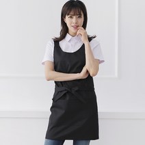 앞치마하우스 서빙앞치마 AP1016, 블랙, 1개