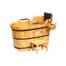 편백찜질방 가정용 사우나 원적외선 이동식 홈스파, 노송나무 욕조 팔걸이 패키지 1개 1.2미터