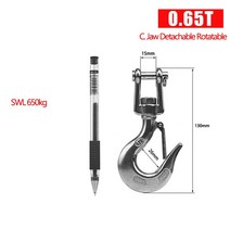 전동 호이스트 미니윈치 도르레 작업 부하 스테인레스 스틸 호이스트 후크 리프팅 체인, c 조 swl 650kg