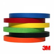 3M 2P 페인트 번짐방지 칼라 마스킹테이프 도장커버 고내열 유용성 산업용, 투디코 파란색