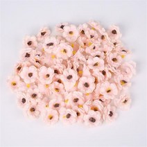 플라워 월 드라이 미니 데이지 장식 꽃 인공 실크 파티 웨딩 홈 벽 바느질 액세서리 개, orange flower+30pcs