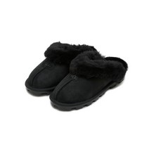 UGG 어그 여성 슬리퍼 퍼 카라 스웨이드 코케트 블랙 5125BLK