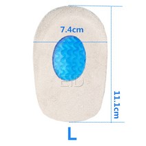 족저근막염 무지외반증 보조기 교정기 패드 발바닥 근막염 아킬레스 건염 용 실리콘 젤 깔창 하프 힐 스퍼, 02 L Length 11.1cm