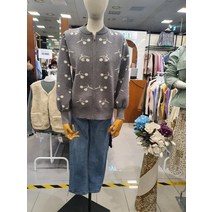 헤이린뉴욕 헤일린뉴욕 체리무늬 니트 블루종 점퍼HLSKT5002