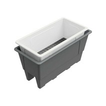 대형 고무 화분 직사각 가드닝 딸기 상추 키우기 다라, 500x240x200 회색 특대