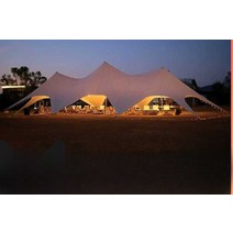 낙지텐트 초대형 돔텐트 캠핑 야유회 팀행사 야외, 캐노피 트리플 피크 베이지 20x8.6x4.7 미터