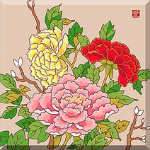 모란 (캔버스) 보석십자수 25x25, 단품