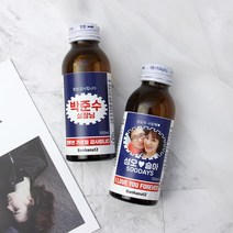 [반달콤] 박카스 스티커 주문제작 라벨 4매 세트, 포토형