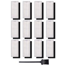 Anker Eufy Robovac 11S 30 30C 15C 15T 12 25C 35C ISEELIFE 로봇 진공 청소기 악세사리 용 기본 필터 롤러 사이드 브러시, 04 12pcs Filters Kit