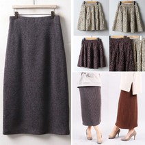 아이우먼 빅사이즈 쭉쭉 스판 골지 H 롱 스커트 벨벳 골덴 치마