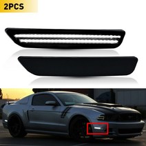 머스탱 호환 부품 ford mustang 2010 2011 2012 2013 2014 사이드 마커 led 표시등 전면 후면 램프 자동차 펜더 표시등 전구 빨간색 노란색, 전면 흰색