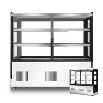 카페 냉장 쇼케이스 반찬 디저트 냉장고 진열 진열장, 100x65x120cm, F타입 사각 전면및후면도어