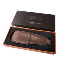 코르도니에르 가죽커버 포켓 메탈 슈혼 13 x 3.5 cm, 브라운, 1개