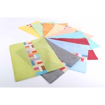 봉봉러브 전통고급 모시 조각보 테이블매트, 민트, 가로41세로31