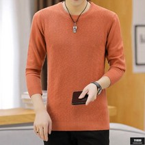 가바바 남성 가을 니트 소개팅룩 얇은 라운드 긴팔티 G55649