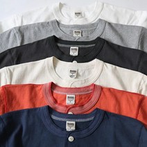 반스아웃피터스 스탠다드 COZUN 반팔 헨리넥 BR-8146 티 셔츠 빈티지 무지 6종
