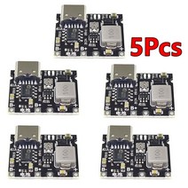리튬 이온 18650 3.7v 4.2v 배터리 충전기 보드 dc-dc 스텝 업 부스트 모듈 usb type-c 2a 리튬 배터리 고속 충전 모듈 충전회로, 5개