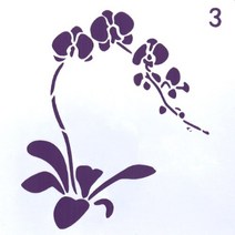 스텐실 도안 서양난 B-08-003