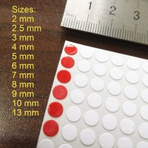 감수성 라운드 보안 라벨 스티커 물 닿으면 빨간색으로 변색, 6mm 2000pcs