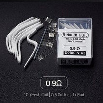공구함 Jellybox Nano Xros 소형 Doric 20 포드 Caliburn A2 G Vape 수리용 DIY 재구축 키트 1.0 0.9 0.8 0.6ohm, 04 1x A2 0.9ohm