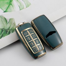 제네시스키케이스 G80 GV80 키홀더 자동차 키 케이스 4/6/8 버튼 스마트 키리스 엔트리 원격 제어 보호대, 08 8 Buttons Grey