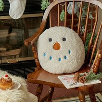 홀리데이 자수 쿠션_스노우맨