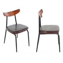 체어아울렛 프리티 철제의자 카페의자 업소용의자 인테리의자, 브라운