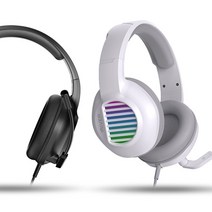 아이리버 G10H LED 어학용 USB 유선 게이밍 헤드셋, 화이트