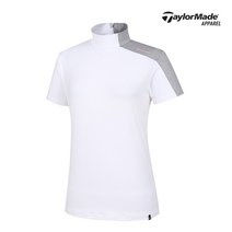 [테일러메이드]여성 배색 하이넥 반팔티셔츠 TWTHK6913-100