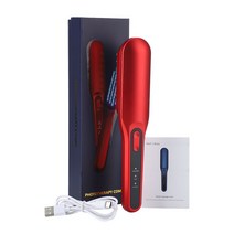 전기 빗 레드 블루 라이트 음이온 헤드 깊은 두피 모발 성 49 개 헤어 브러쉬, 01 빨간, 01 빨간