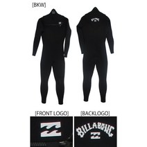 BILLABONG 빌라봉 2023신상 3mm 남성 서핑 슈트 체스트 지퍼 웻슈트 선수용 DB018007, BKW