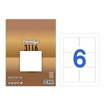 LS-3116 물류관리용 라벨 6칸 100매 스티커 폼텍라벨(LS3116)