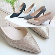 국내생산 글리터 스틸레토힐 7cm 펌프스 반짝이구두